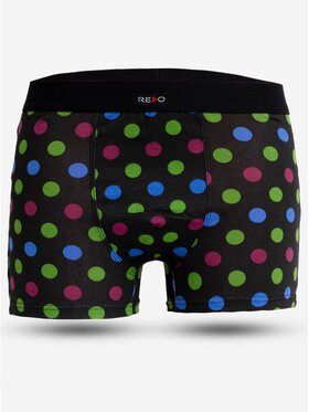 MyStars MyStars Bokserki Bokserki Męskie Czarne / Zielone MyStars Dots XL Czarny
