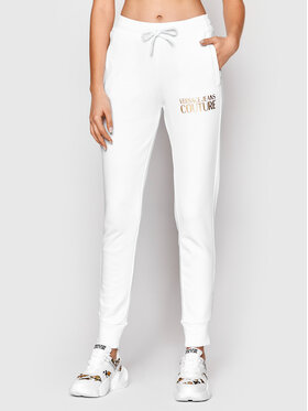 Versace Jeans Couture Versace Jeans Couture Pantaloni da tuta Logo 72HAAT01 Bianco Regular Fit