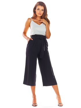 Awama Awama Spodnie damskie A297 Czarny Basic Fit