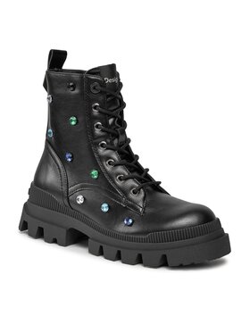 Desigual Desigual Schnürstiefeletten 23WSTP03 Schwarz