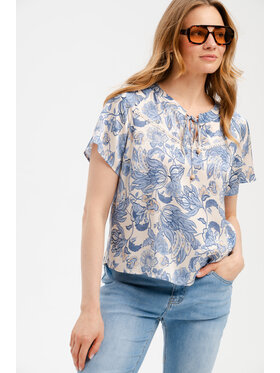 blue shadow blue shadow Bluzka Gala Niebieski Regular Fit
