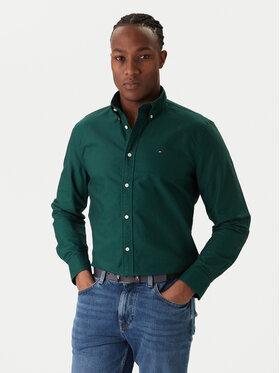 Tommy Hilfiger Tommy Hilfiger Camicia Solid Heritage MW0MW35774 Verde Regular Fit