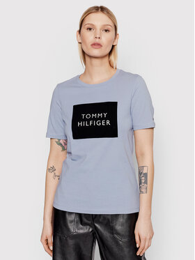 Tommy Hilfiger Tommy Hilfiger T-Shirt Regular Flock Box C-kn WW0WW32800 Blau Regular Fit