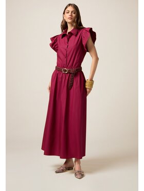 Oltre Oltre Gonna midi 1004J000298N019 Bordeaux A-Line Fit