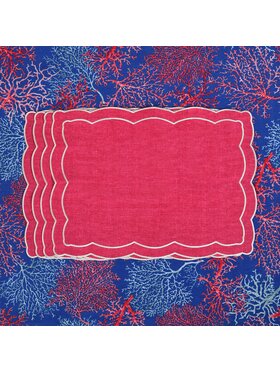 Roseberry Home Roseberry Home Podkładka na stół haftowane Magenta Onde Różowy