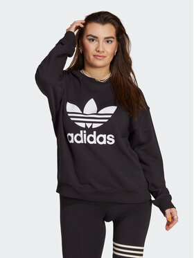 adidas adidas Džemperis Trefoil Crew IB7431 Juoda Regular Fit