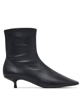 Calvin Klein Calvin Klein Botine Round Kitt Heel Ankle Boot Nappa HW0HW03169 Negru