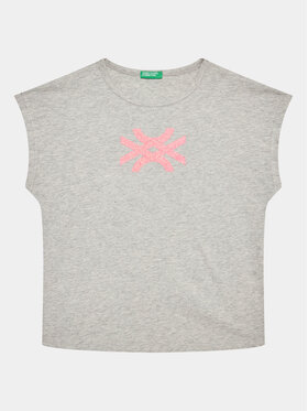 United Colors Of Benetton United Colors Of Benetton T-shirt 3I1XC10C0 Siva Regular Fit