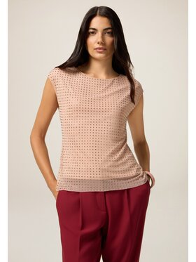 Oltre Oltre T-Shirt G405J004199N006 Różowy Slim Fit