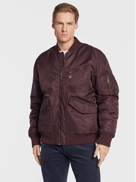 Lee Lee Kurtka bomber L87GOS74 112321557 Bordowy Regular Fit