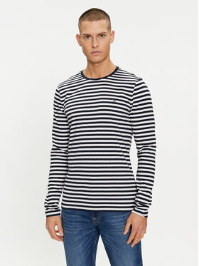 Tommy Hilfiger Tommy Hilfiger Тениска с дълъг ръкав MW0MW10804 Тъмносин Slim Fit