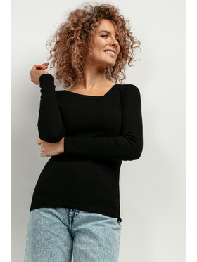 Tessita Tessita Bluzka T421/2/XL Czarny Slim Fit