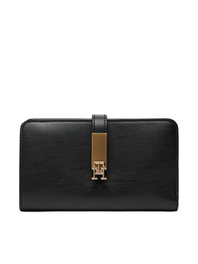 Tommy Hilfiger Tommy Hilfiger Portofel Mic de Damă Th Heritage Med Wallet AW0AW17262 Negru