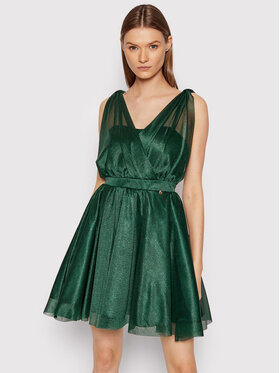 Rinascimento Rinascimento Коктейлна рокля CFC0106717003 Зелен Regular Fit