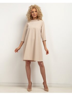Tessita Tessita Sukienka koktajlowa SUKIENKA_T442 _7_XXL Beżowy Loose Fit