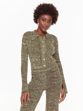 Remain Remain Cardigan Firm Rib Fitted RM2100 Vert Regular Fit