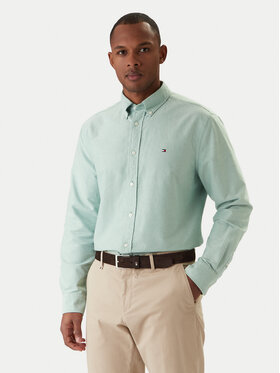 Tommy Hilfiger Tommy Hilfiger Cămașă Solid Heritage MW0MW35774 Verde Regular Fit
