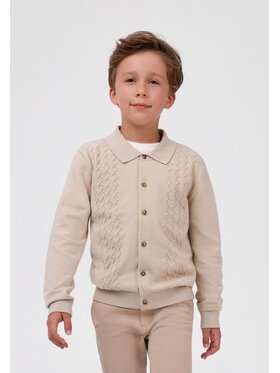 minoti minoti Kardigan 33KNIT257 Beżowy Regular Fit