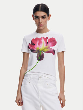 Desigual Desigual T-Shirt Plata 25SWTK24 Εκρού Regular Fit