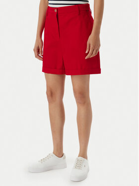 Tommy Hilfiger Tommy Hilfiger Szorty materiałowe WW0WW41769 Czerwony Regular Fit