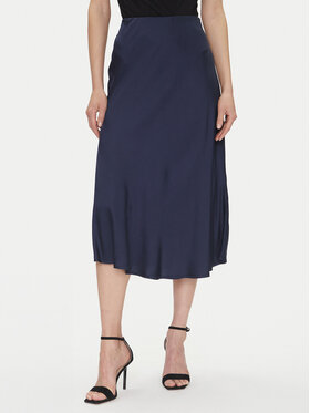 Fracomina Fracomina Fustă midi FJ25SG2003W45101 Bleumarin Regular Fit