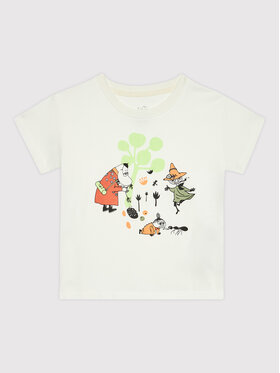 Reima Reima T-Shirt Moomin Tussilago 516689M Biały Relaxed Fit