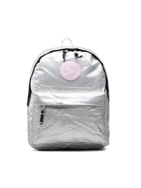 HYPE HYPE Plecak Silver Glitter Pink Crest Backpack YVLR-669 Srebrny