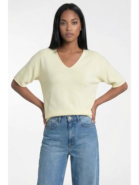 FIGL FIGL Svetr M1319 Žlutá Regular Fit