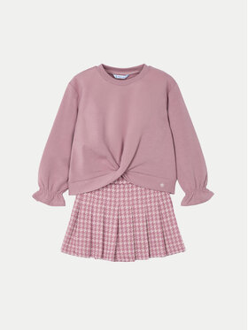 Mayoral Mayoral Komplet sweter i szorty materiałowe 4220 Różowy Regular Fit