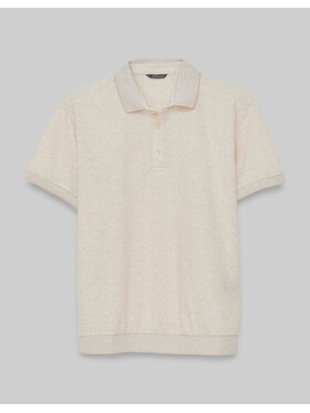 Borgio Borgio Polo leini_bz Beżowy Classic Fit