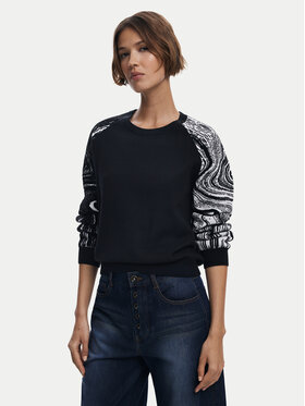 Desigual Desigual Sveter Kodiak 25WWJF28 Čierna Regular Fit