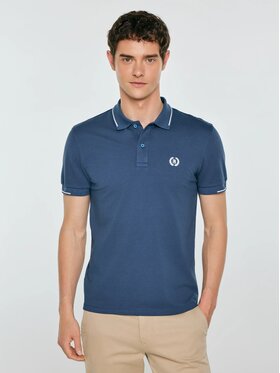 BIG STAR BIG STAR Polo POLIAN_405_150 Niebieski Basic Fit