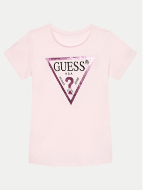 Guess Guess Тишърт J73I56K 8HM0 Розов Regular Fit