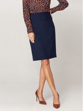 Willsoor Willsoor Spódnica ołówkowa 67563 Granatowy Close Fit