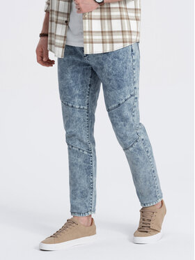 Ombre Ombre Jeansy OM-PADP-0109 Modrá Slim Fit