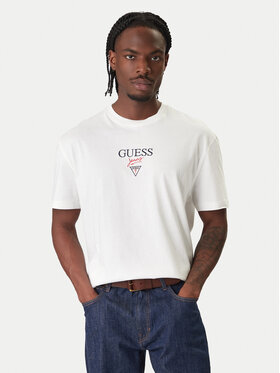 Guess Jeans Guess Jeans Tricou M6RI45 K8HM0 Alb Oversize