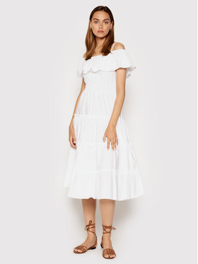 Rinascimento Rinascimento Лятна рокля CFC0103583003 Бял Regular Fit