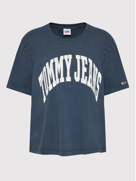 Tommy Jeans Curve Tommy Jeans Curve Tricou College DW0DW13001 Bleumarin Oversize