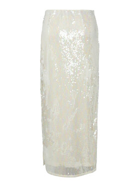 YAS YAS Gonna maxi Sequina 26037771 Écru Regular Fit