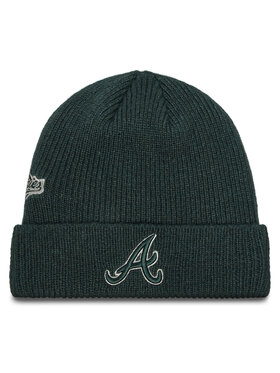 New Era New Era Căciulă Atlanta Braves World Series Patch Cuff Knit Beanie 60580730 Verde