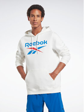 Reebok Reebok Majica dugih rukava Identity Stacked Logo H54805 Bijela Regular Fit