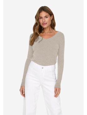 ONLY ONLY Maglione ONLVENICE LIFE VNECK PULLOVER Beige Regular Fit