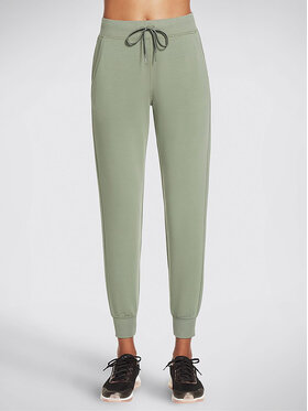 Skechers Skechers Teplákové kalhoty Skechluxe Restful Jogger W03PT49 Zelená Regular Fit