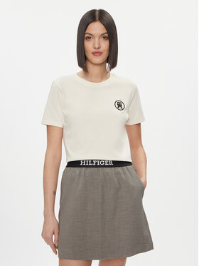 Tommy Hilfiger Tommy Hilfiger T-Shirt Modern WW0WW40273 Μπεζ Regular Fit