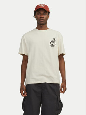Jack&Jones Jack&Jones Marškinėliai Jorfrutti 12256926 Écru Wide Fit