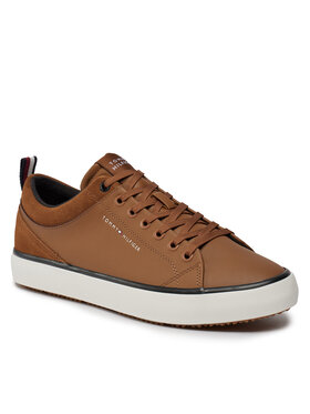 Tommy Hilfiger Tommy Hilfiger Αθλητικά Th Hi Vulc Cleat Low Lth Mix FM0FM04884 Καφέ