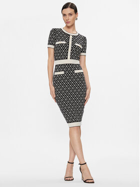 Elisabetta Franchi Elisabetta Franchi Плетена рокля MK-39Q-31E2-V280 Черен Regular Fit