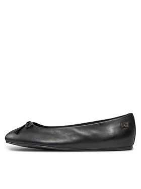 Tommy Hilfiger Balerinke Essential Leather Ballerina FW0FW07768 Crna