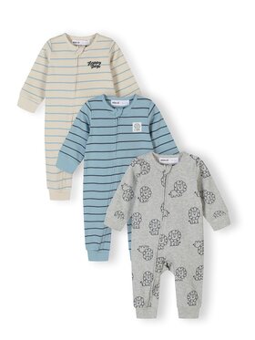 minoti minoti Komplet pajacy 28BABYRIB27 Niebieski Regular Fit