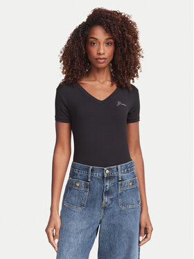 Guess Guess T-Shirt W6YI13 K3853 Czarny Regular Fit